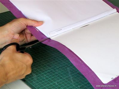 Tuto DIY cahier papier déco -  couverture