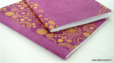 Tuto DIY cahier personnalisé papier déco - cahier fini 