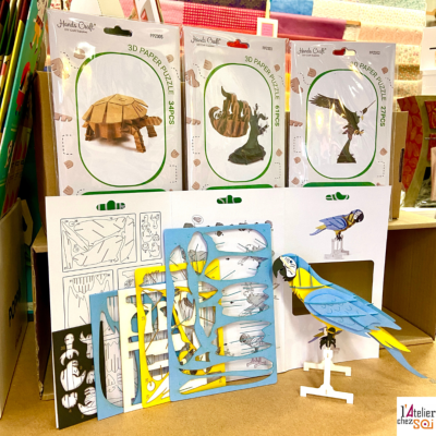 [Maquette] Kits animaux en carton  monter | Perroquet, Tortue, Aigle, Paresseux | Ds 8 ans !