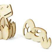 Kit de Construction Bébé Dino Féroce Les P'tits Bidules en Bois Agent Paper