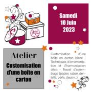 ATELIER Samedi 10 Juin - Customisation de boîte - Montauban