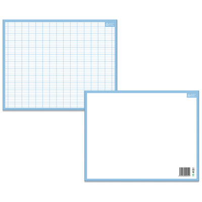Ardoise effacable 1 coté Seyes 1 coté Blanc 21x26cm Bouchut