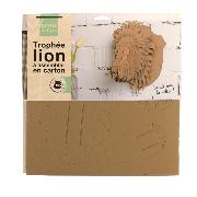 Trophée mural Tête de Lion en Carton à construire 25 x 32 x 24 cm