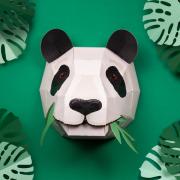 Kit Trophée Tête de Panda Coloré à Construire