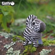 Mini-maquette Eugy Zèbre 6.8 cm à construire en Carton 3D