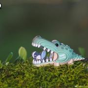 Mini-maquette Eugy Crocodile 8.6cm à construire en Carton 3D