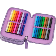 Trousse à 3 compartiments Garnie 3 zips Licorne Faber Castell