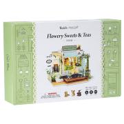 Kit Maquette 3D Salon de Thé à fabriquer Flowery Sweets n Teas 22 cm DG146 Rolife