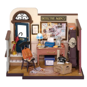 Kit Maquette Bois Miniature Mose's Detective Agency 13x16x20 cm DG157 Rolife