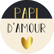 Magnet rond 56mm Petits Messages Papi d'amour