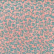 Papier népalais Euphorbes Bleu sur Rose clair 50x75 cm Lamali