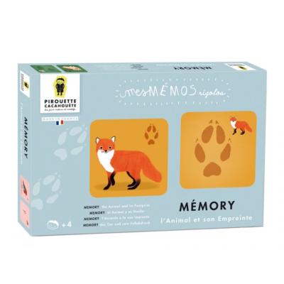 Jeu de Mémory L'Animal et son Empreinte 20 paires Pirouette Cacahouète