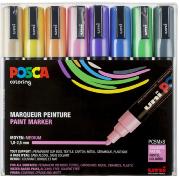 Set 8 Marqueurs Peinture Posca PC5M Couleurs pastel Pointe conique moyenne 1.8 à 2.5 mm