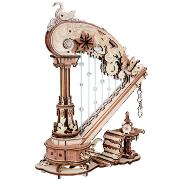 Kit Boîte à musique Harpe à fabriquer H28 cm Puzzle 3D Bois mécanique Magic Harp AMK71 350 pièces Rokr
