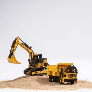 Maquette Engin Chantier Pelleteuse Excavateur 21cm Puzzle 3D 395 pièces TG508K Rokr