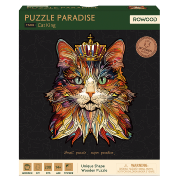 Puzzle en Bois 200 pièces Chat Cat King 26x32cm TA002 Puzzle Paradise Rowood