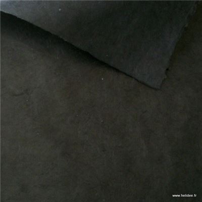 Papier népalais uni couleur Noir Feuille 50x75 cm Lokta Fait-main