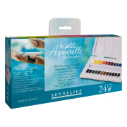 Aquarelle Boite Voyage Sennelier 24 demi-godets La petite Aquarelle