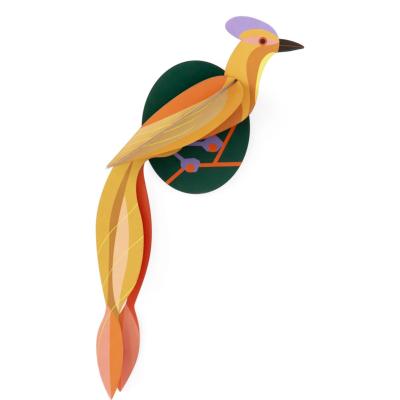 Oiseau de Paradis Jaune Olango 37cm Décoration murale 3D Studioroof