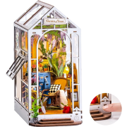 Kit Maquette Book Nook à fabriquer Véranda Garden House 18x10x24 cm TGB06 Serre-livres 3D Jardin miniature