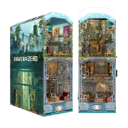 Kit Maquette Book Nook Refuge Zero 26.3x9.8x19 cm TQ132 Serre-livres Haven Zero Miniature 3D