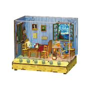Kit Maquette Sonore La Chambre de Vincent 18x14.5x15.4 cm TQ401 6 Effets sonores Vincent's Bedroom Miniature 3D