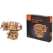 Ugears Maquette Bois Mini Steampunk Airship  Dirigeable 17 cm Puzzle 3D Mécanique