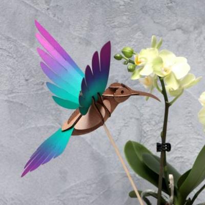 Kit de fabrication 1 Oiseau Colibri 20 cm Vert Violet Assembli