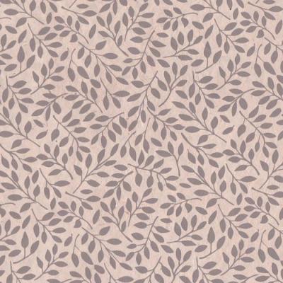 Papier népalais motifs Petites Feuilles de Saule Gris sur Beige 50x75 cm