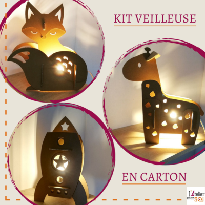 [Luminaire] Kit Veilleuse en Carton pour Enfant  monter