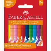 Craies Plastique 12 Couleurs Grip Effaçables Faber Castell