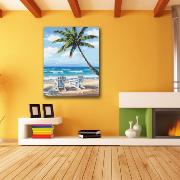 Peinture par numéros Plage Palmier Tableau 40x50 Arty Bee