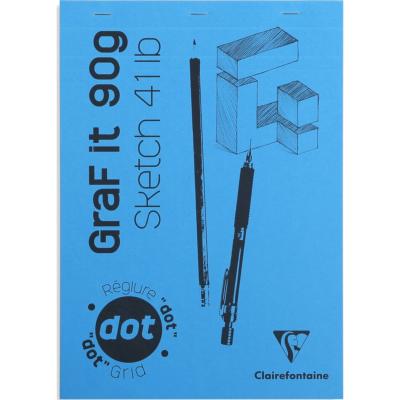 Bloc agrafé GraF'it 80F A4 Dot Papier pointillés 90g Clairefontaine