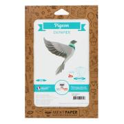 Kit de pliage Prédécoupé Oiseau Pigeon Gris Agent Paper