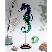 Kit de fabrication 1 Hippocampe Argent 15 cm Seahorse Assembli