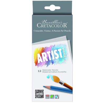 Crayons de couleur Aquarellables 12 couleurs Artist Studio Cretacolor