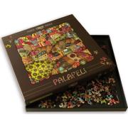 Puzzle Casse-tête Palapeli Village 210 pièces uniques et Cadre 28x28 cm Curiosi