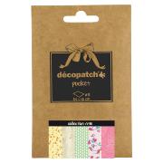 Papier Decopatch Pocket 5 feuilles 30x40cm assorties Collection n°18