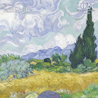 Calendrier mural 2027 Vincent Van Gogh 12 illustrations 16 mois 30X30 cm Ed Desastre