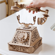 Maquette en bois Téléphone Ancien 232 pièces 21× 22×28cm Telephone Retro Ewa