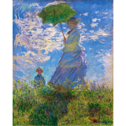 Broderie Point de Croix Estampée La Promenade Monet Toile 32x40 cm Figure d'Art