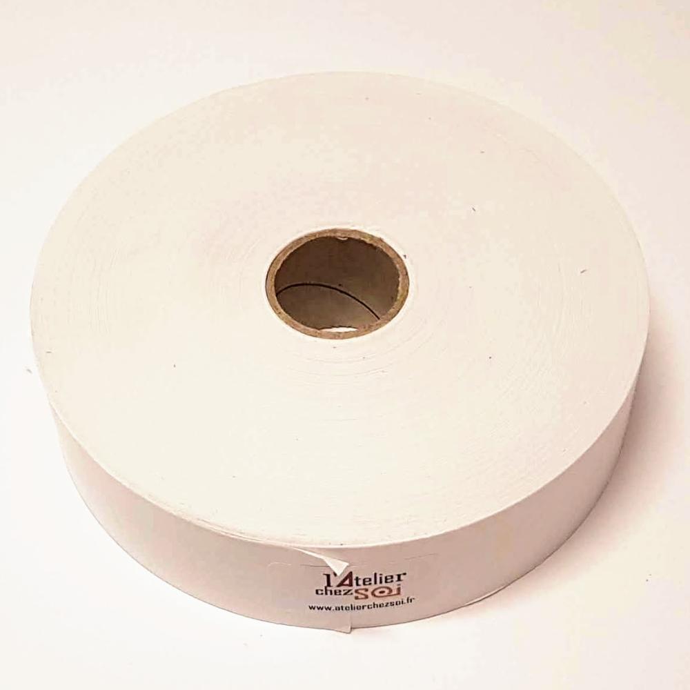 Bande Kraft gommé Blanc Uni 36mm x 200m préencollé