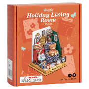 Mini-Kit Maquette Bois Maison miniature Salon Warm Corner 7x7x9 cm DS028 Rolife