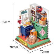 Mini-Kit Maquette Bois Maison miniature Cuisson du Pain Diy Bread 7x7x9 cm DS029 Rolife