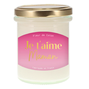 Bougie Parfumée Je t'aime Maman Senteur Fleur de Coton Pot 150g 30h Kiub