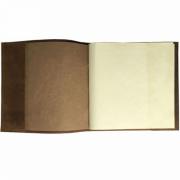 Cahier Cuir Rechargeable Pundit 116p coton 21x21 cm Fait-main en Inde