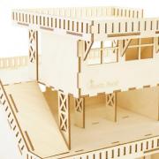 Grand Garage 4 niveaux 32x36x33cm à construire Bois Munda Mundi