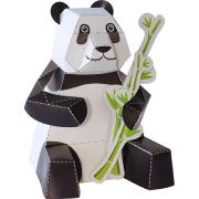 Paper Toy Panda assis et Bambou 14 cm Jouet en papier Pukaca