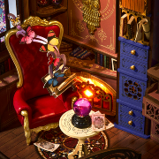 Kit Maquette Book Nook à fabriquer Coin Magique 22x12x27cm TGB14 Serre-livres Magic Fantasy Corner 3D miniature Rolife