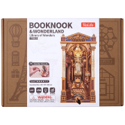 Kit Maquette Book Nook à fabriquer Library of Wonders 14x23x26 cm TGB16 Serre-livres Bibliothèque 3D miniature Rolife